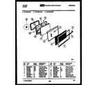 Tappan 30-2759-00-01 door parts diagram