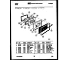 Tappan 76-8967-00-07 lower oven door parts diagram