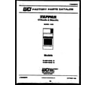 Tappan 76-8967-00-09 cover page diagram