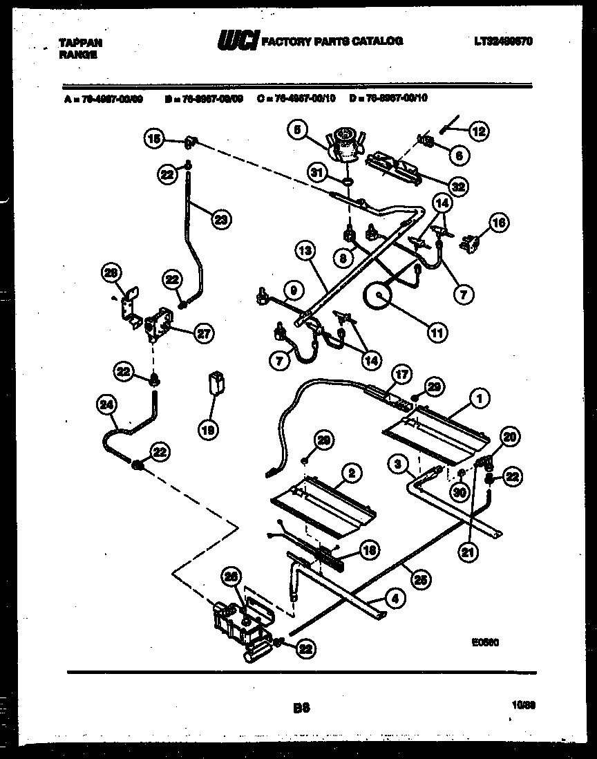 Burner, manifold and gas control