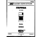 Tappan 76-4667-00-03 cover page diagram