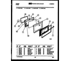 Tappan 76-8667-00-04 lower oven door parts diagram
