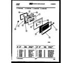 Tappan 76-8667-00-04 upper oven door parts diagram