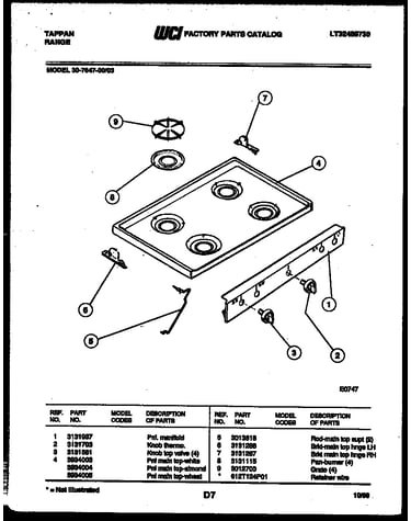 Cooktop parts