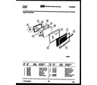 Tappan 72-2547-00-08 lower oven door parts diagram