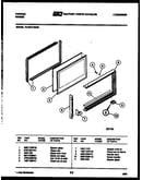 Upper oven door parts