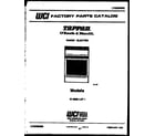 Tappan 31-6969-00-01 cover page diagram