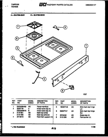 Cooktop parts
