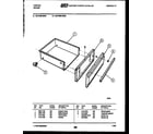 Tappan 30-2769-00-02 drawer parts diagram