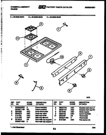 Cooktop parts