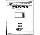 Tappan 56-2890-10-01 front cover diagram