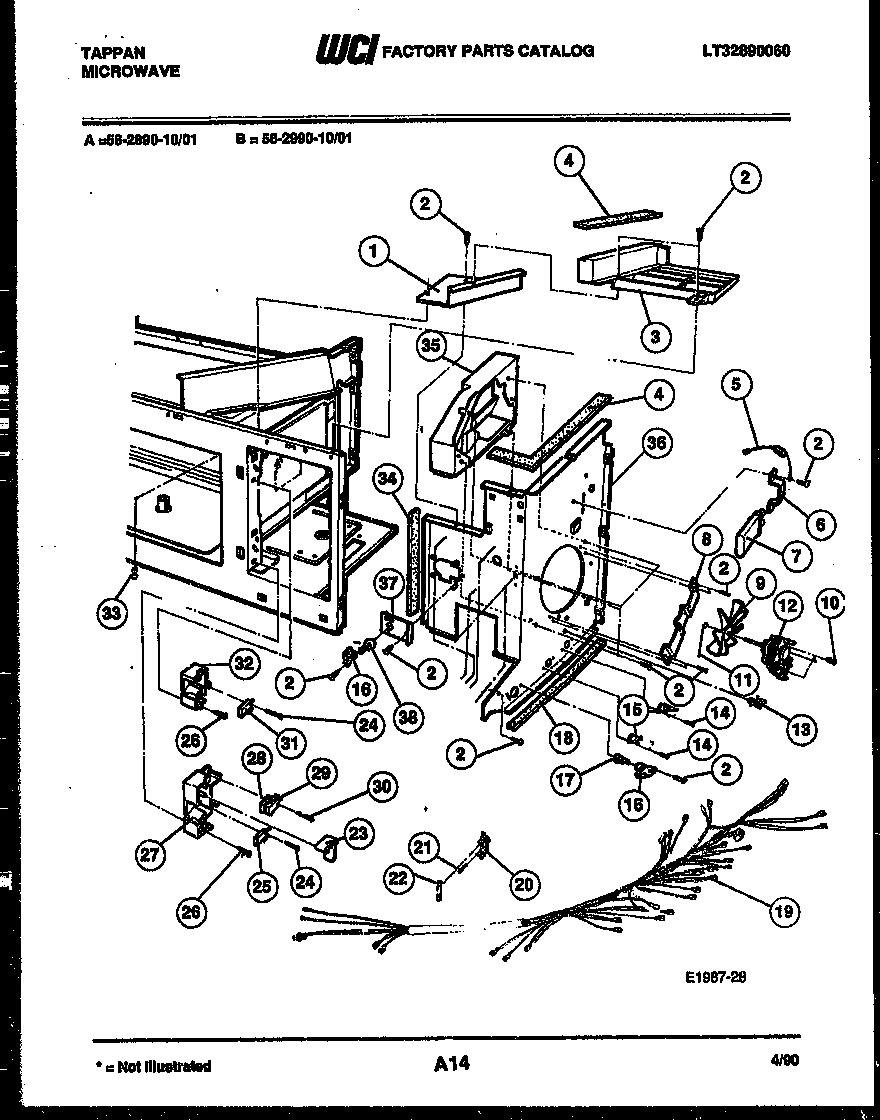 Switch and lead wire assembly