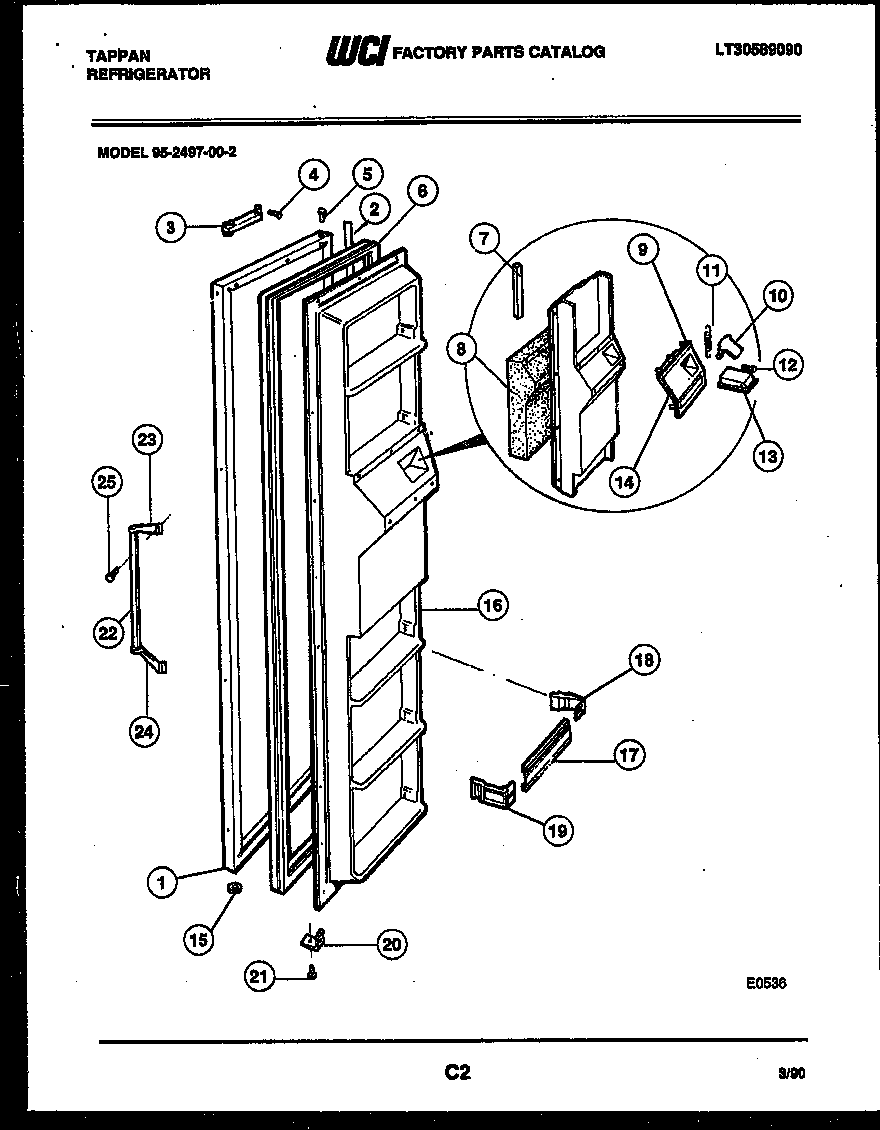 Freezer door parts