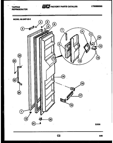 Freezer door parts