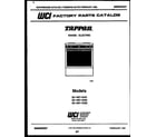 Tappan 33-1467-00-03 cover page diagram