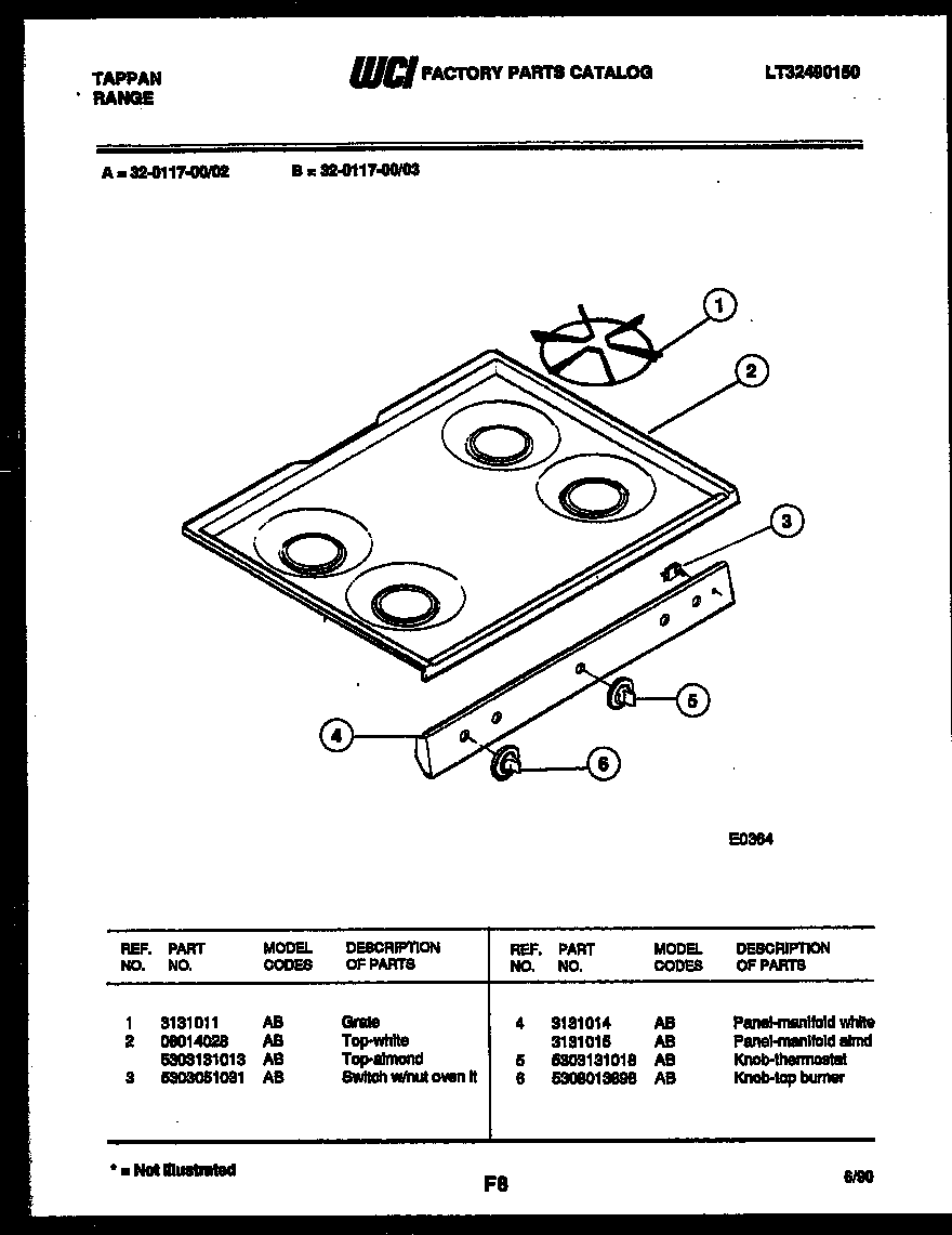 Cooktop parts
