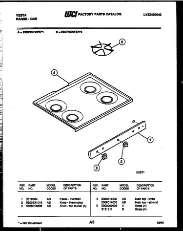 Cooktop parts