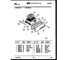 Tappan 30DPMDWEN1 broiler drawer parts diagram