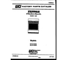 Tappan 32-0127-00-03 cover page diagram