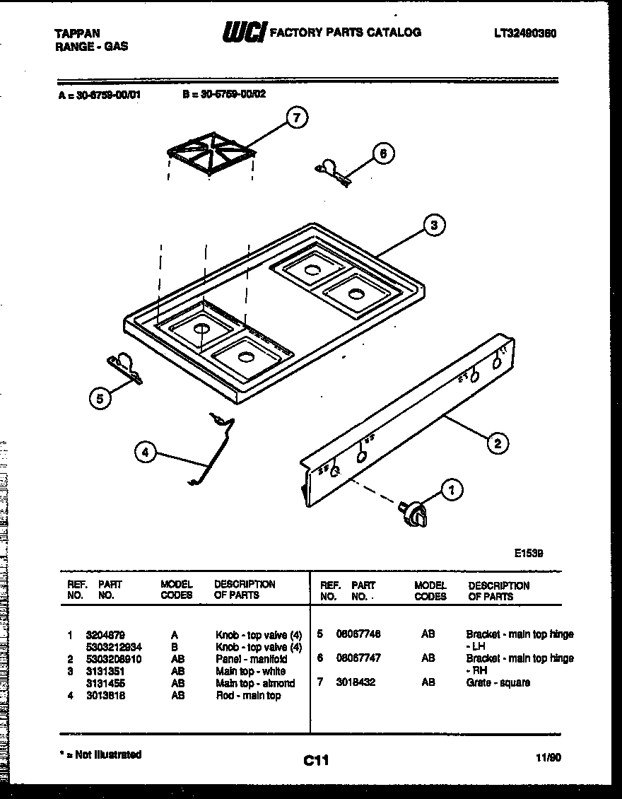 Cooktop parts