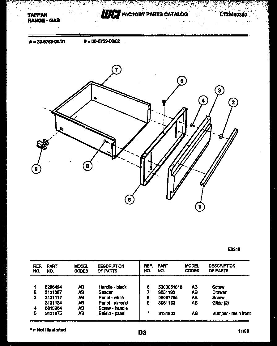 DRAWER PARTS