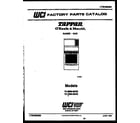 Tappan 72-3989-00-03 cover page diagram
