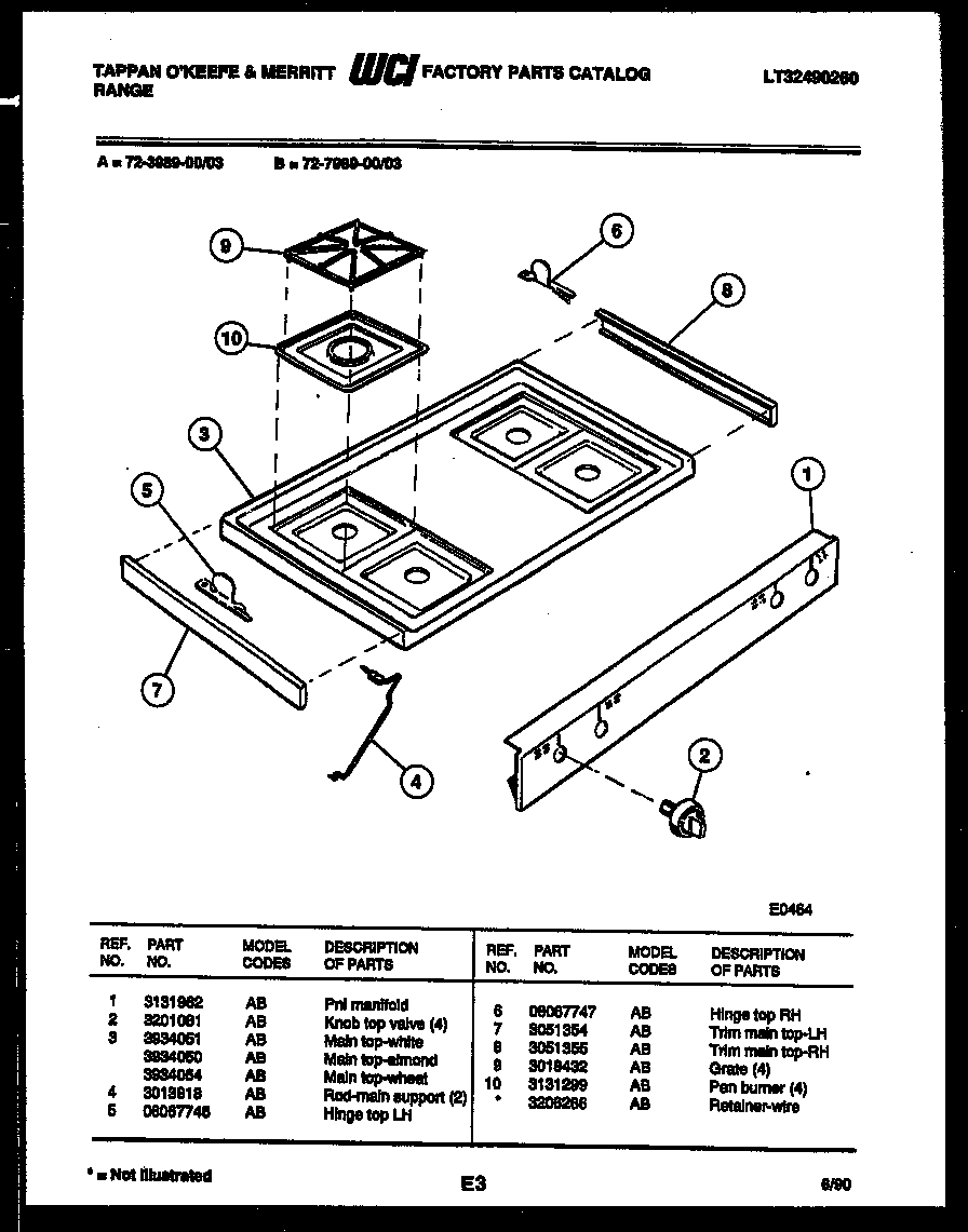 Cooktop parts