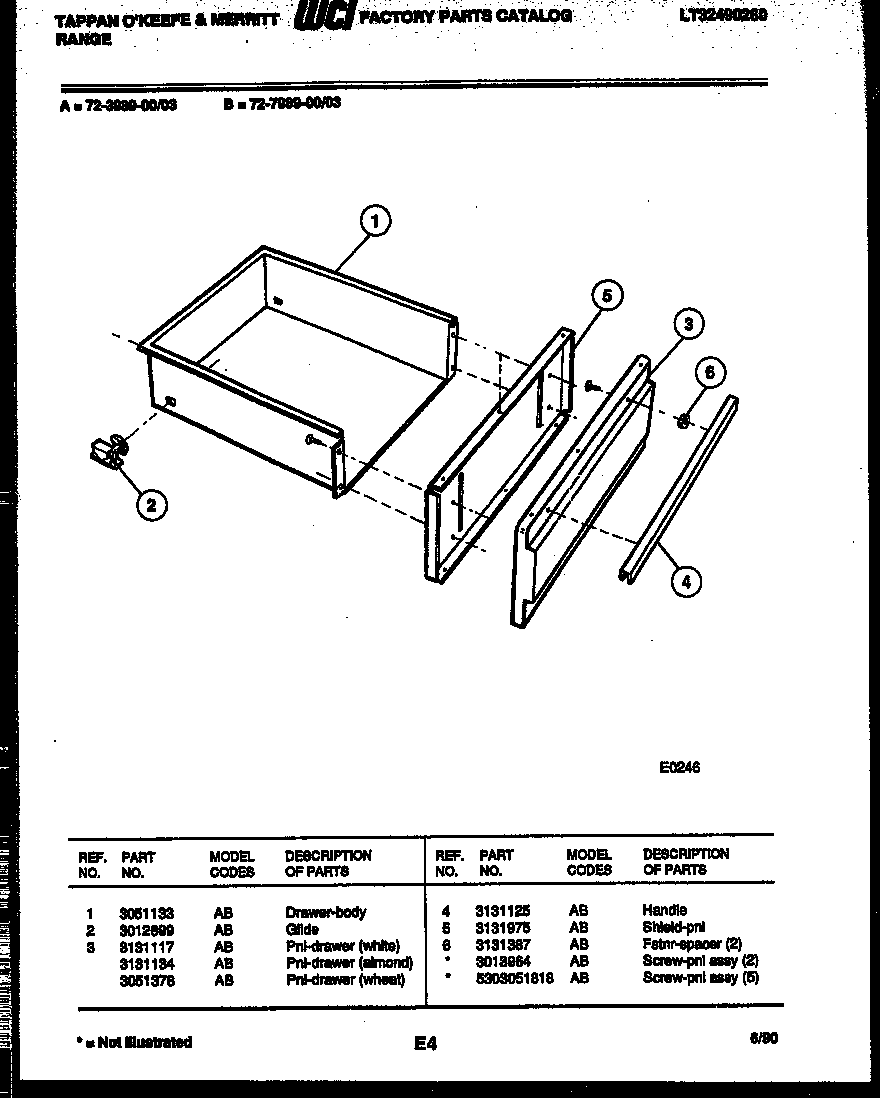 DRAWER PARTS