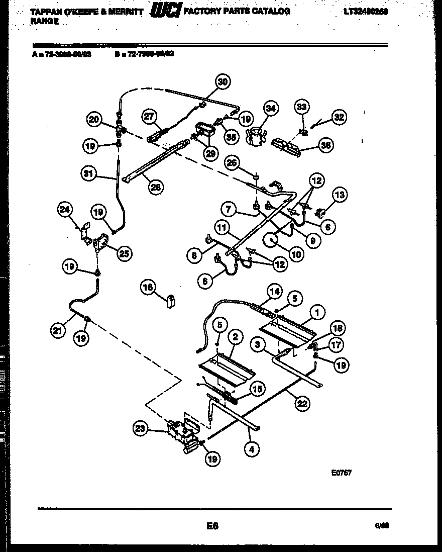 Burner, manifold and gas control