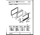 Tappan 72-3989-00-03 upper oven door parts diagram