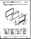 Upper oven door parts