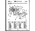 Tappan 12-4980-00-01 door parts diagram