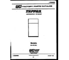 Tappan 95-1437-00-03 cover diagram