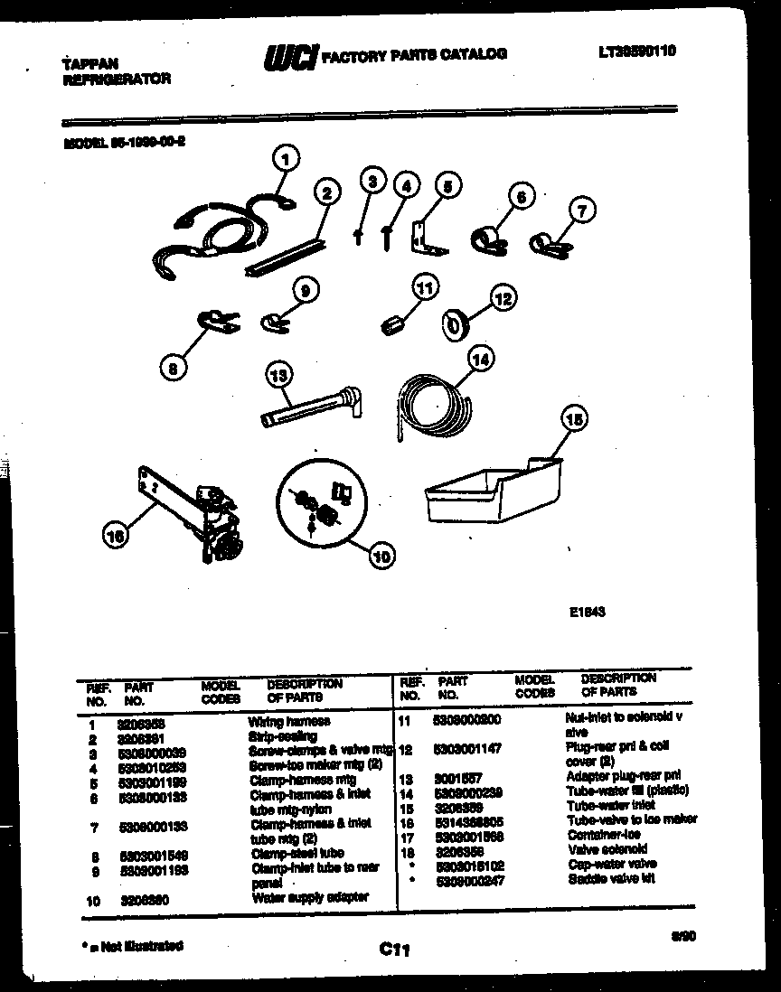 Ice maker installation parts