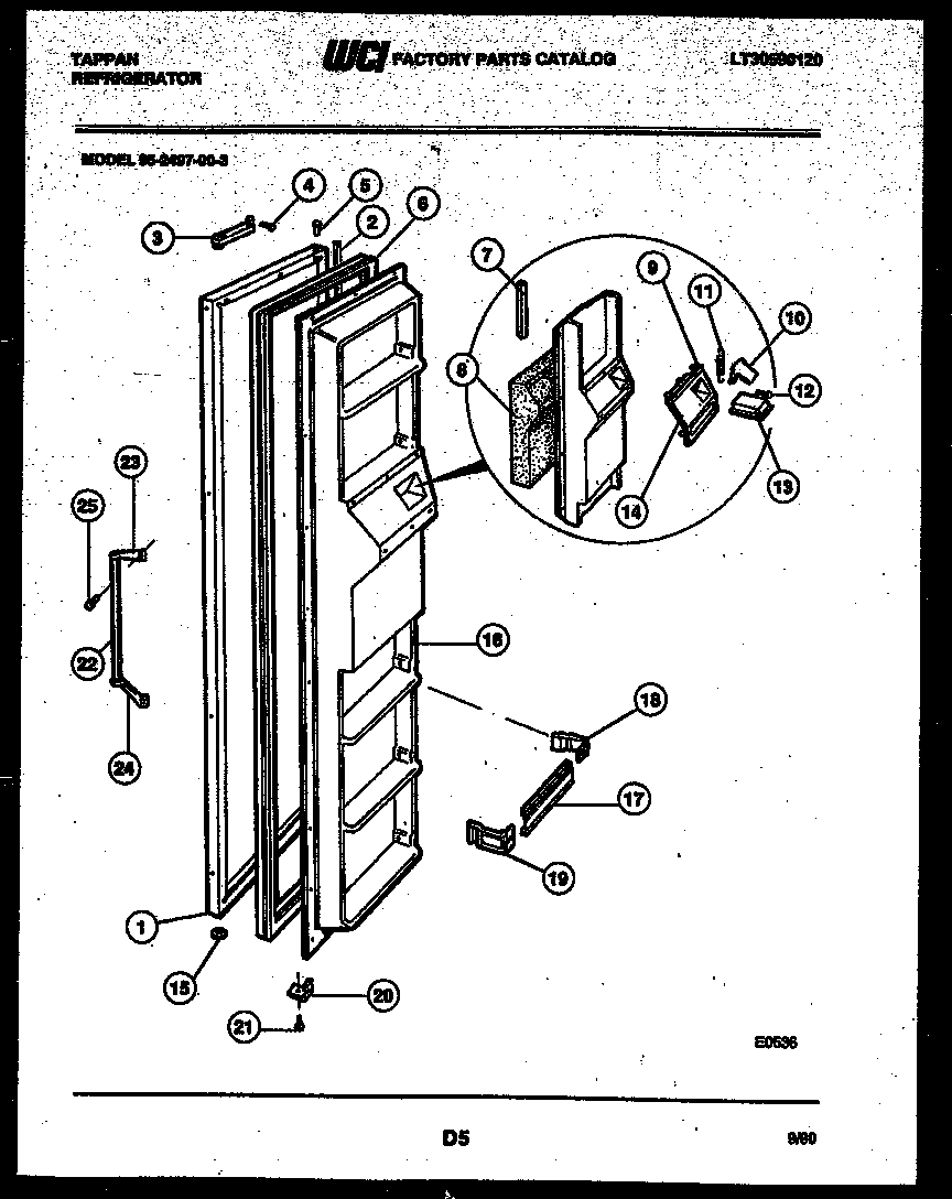 Freezer door parts