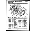 Tappan 57-6707-10-01 lower oven door parts diagram
