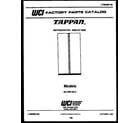 Tappan 95-1967-00-04 front cover diagram