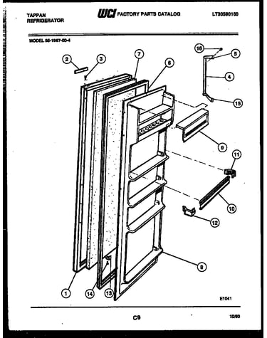 Refrigerator door parts