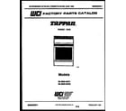 Tappan 36-3690-00-01 cover page diagram