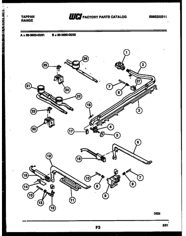 Burner, manifold and gas control