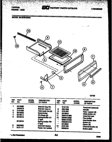 Broiler drawer parts