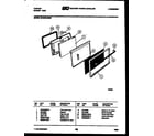 Tappan 30-2549-00-03 door parts diagram