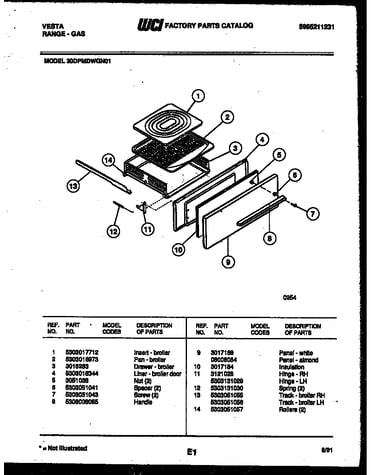 Broiler drawer parts
