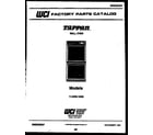 Tappan 11-2439-00-02 cover page- text only diagram