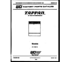 Tappan 61-1120-10-00 cover sheet diagram