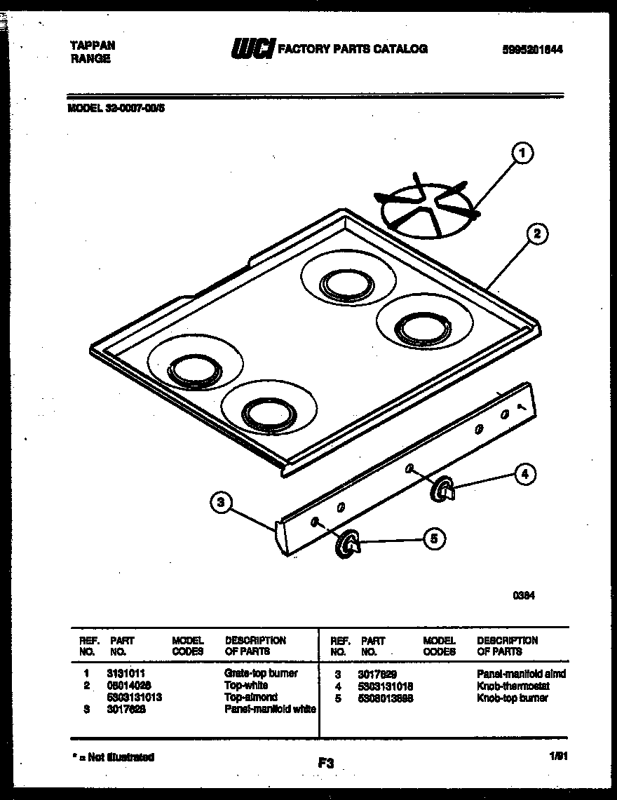 Cooktop parts