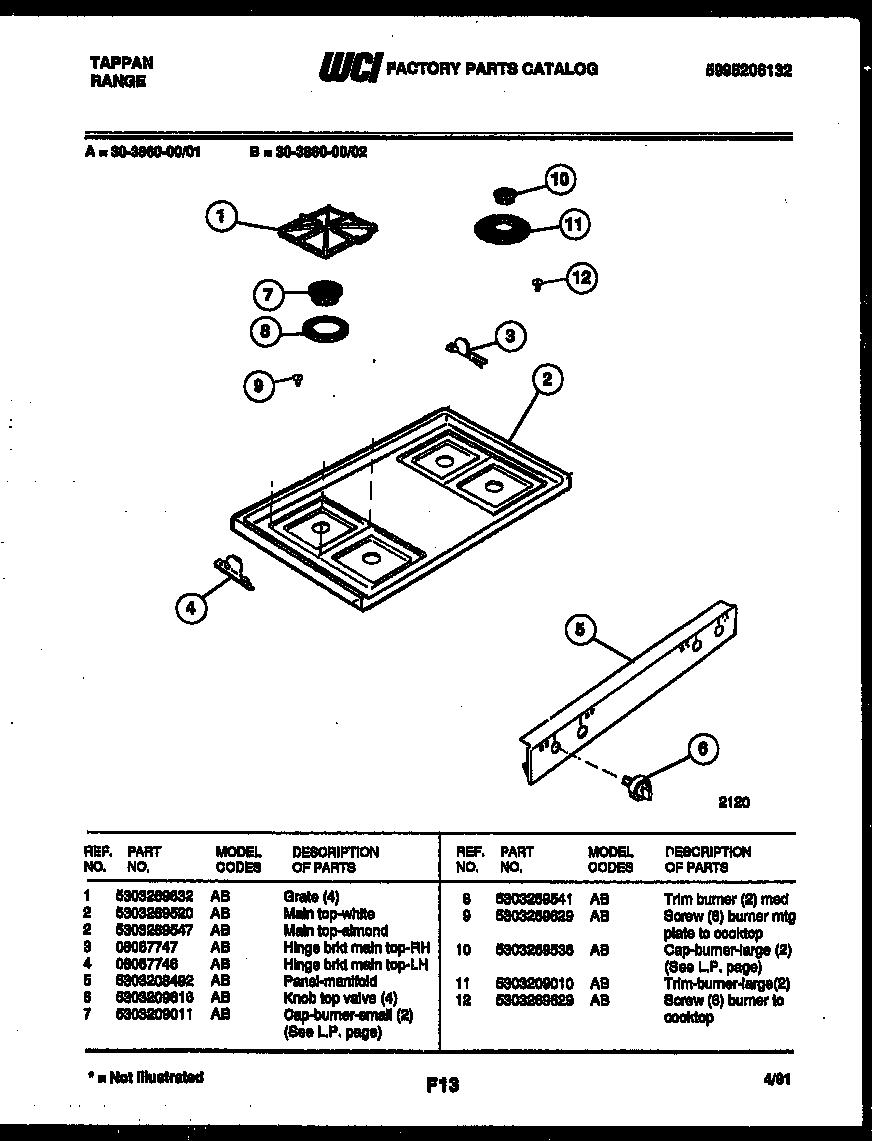 COOKTOP PARTS