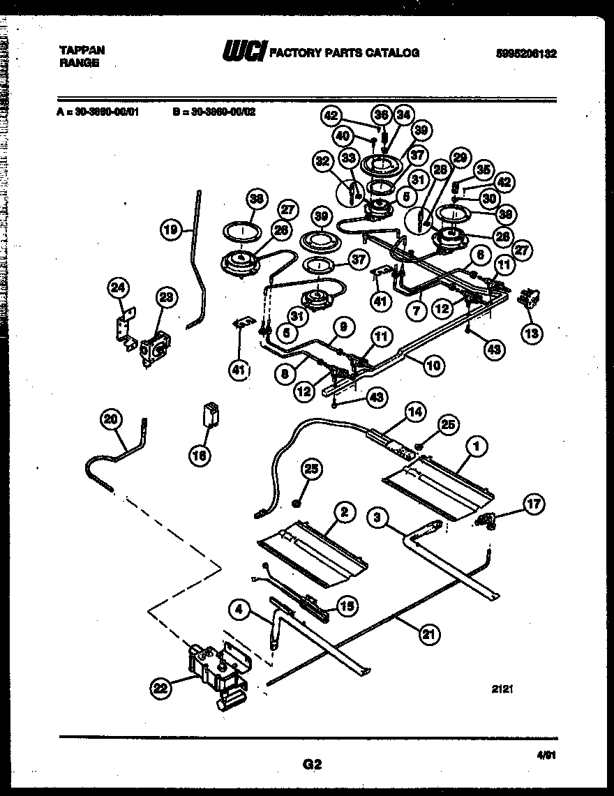 Burner, manifold and gas control