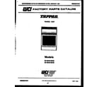 Tappan 30-3648-66-02 cover page diagram