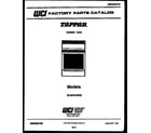 Tappan 30-3979-00-02 cover page diagram